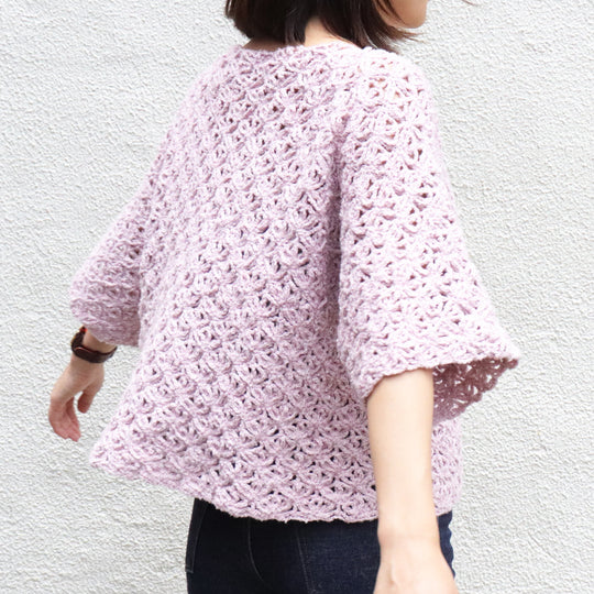 sawada itto：サワダイット-デジタル編み図1908i-1-レース柄プルオーバー