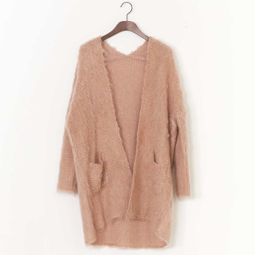 ZERO FLOOR:モヘヤ混ソフトタッチカーディガン/RIT-08