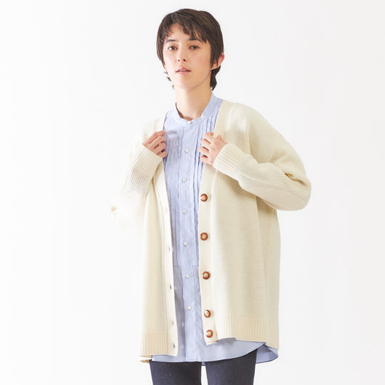 ZERO FLOOR:オーガニックウールカーディガン/RIT-17