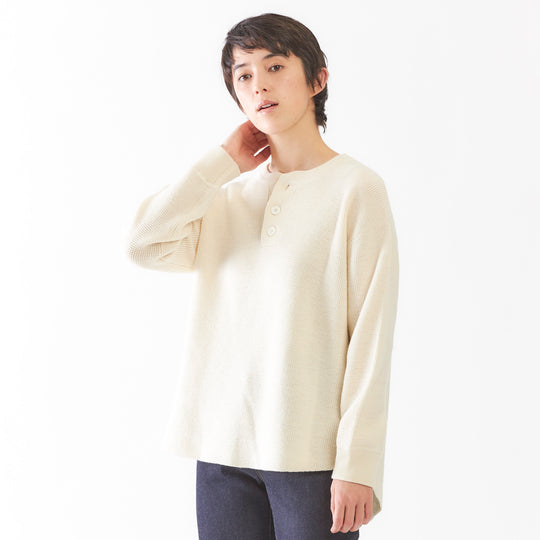 ZERO FLOOR:オーガニックウールヘンリープルオーバー/RIT-18