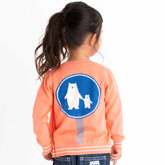 【SALE 30%OFF】ami amie: しろくま親子標識カーディガン/221007