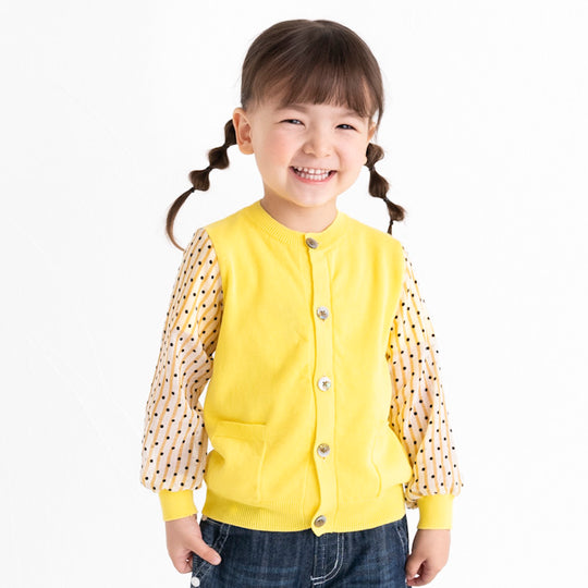 【SALE 30%OFF】ami amie: シフォン袖カーディガン/221009