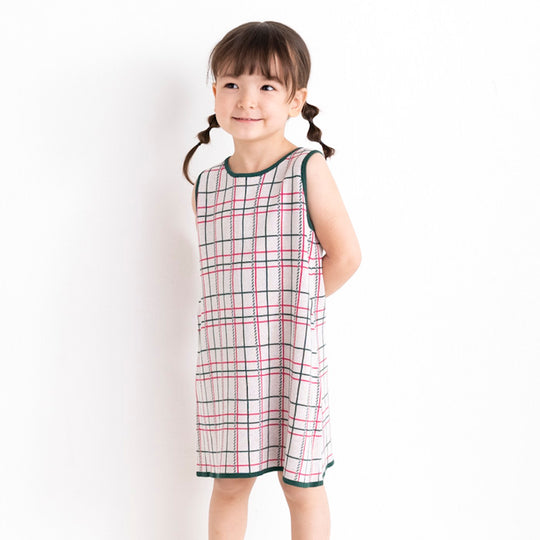 【SALE 30%OFF】ami amie: チェック柄ニットワンピース/221030