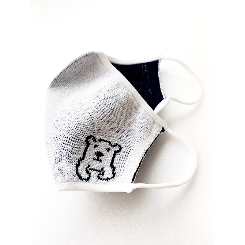 【30%OFF SALE】ami amie : キッズ和紙マスク(パンダ・シロクマ)/mask_tama_04