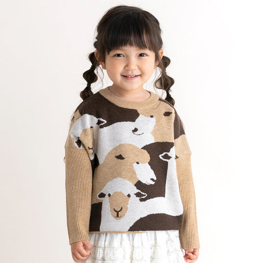 【SALE 30%OFF】ami amie :ひつじいっぱいプルオーバー/223016