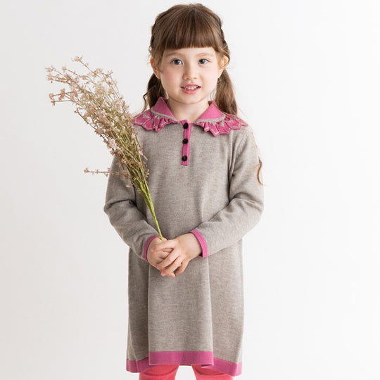 【SALE 30%OFF】ami amie : 襟付きワンピース/223023