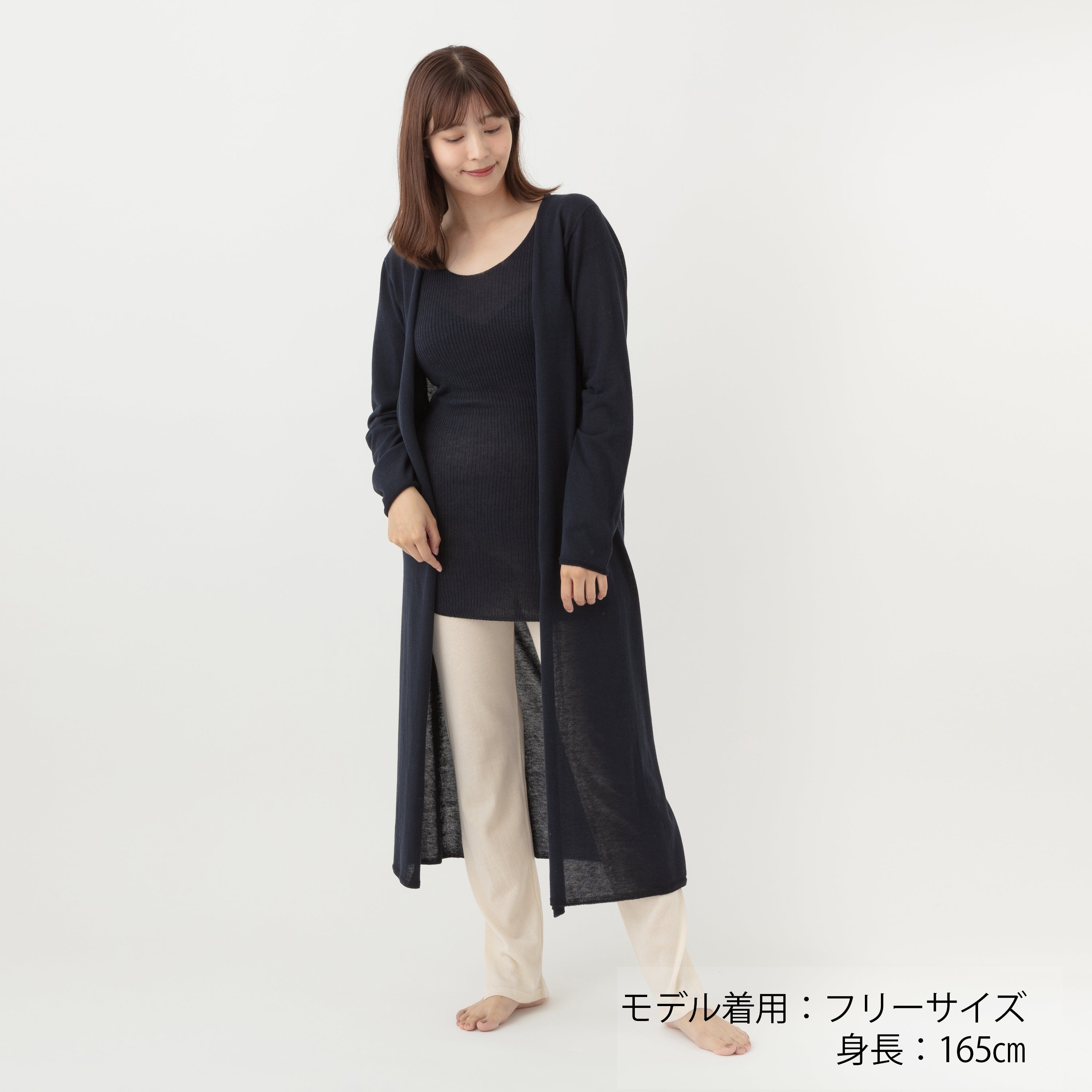 NETENE.：《SALE》Knit Long Cardigan ニットロングカーディガン