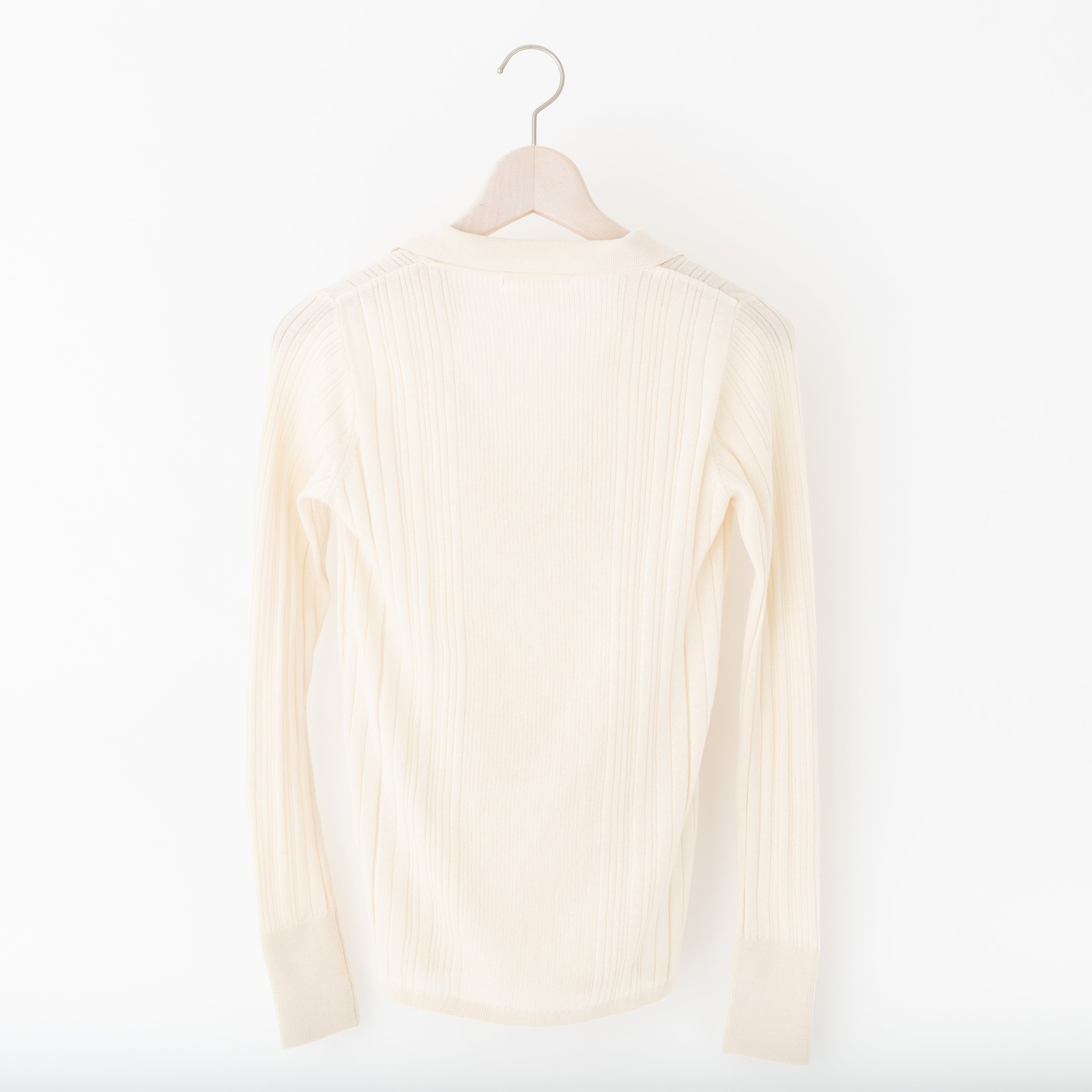 NETENE.：Fika Random Rib Knit Polo フィーカ ランダムリブニットポロ
