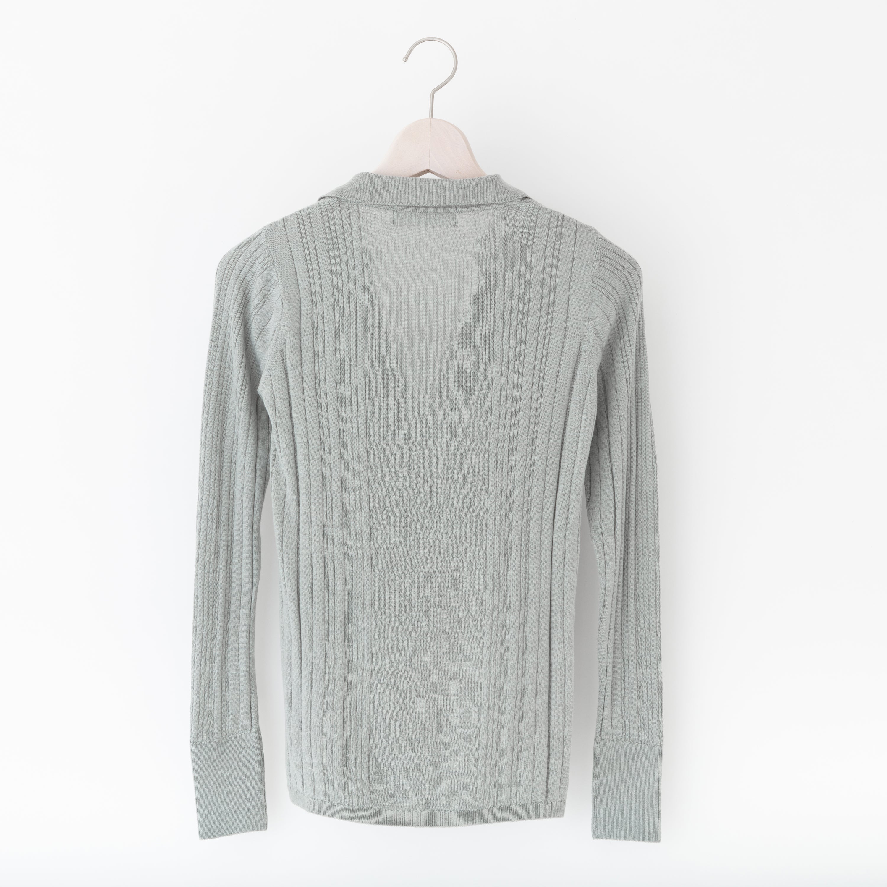 NETENE.：Fika Random Rib Knit Polo フィーカ ランダムリブニットポロ