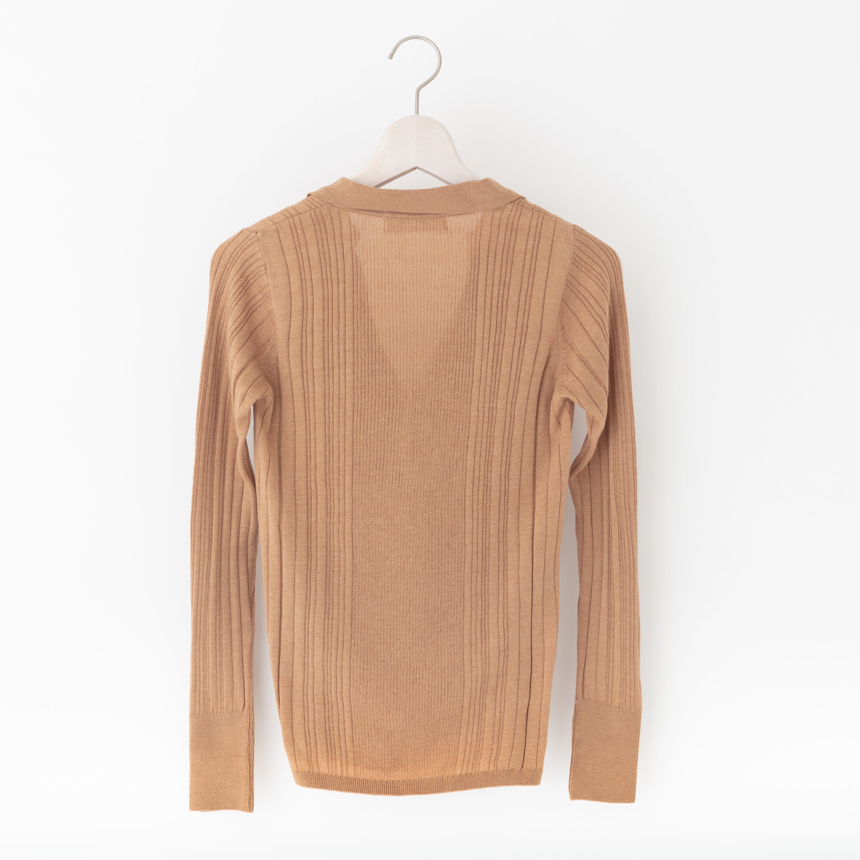 NETENE.：Fika Random Rib Knit Polo フィーカ ランダムリブニットポロ